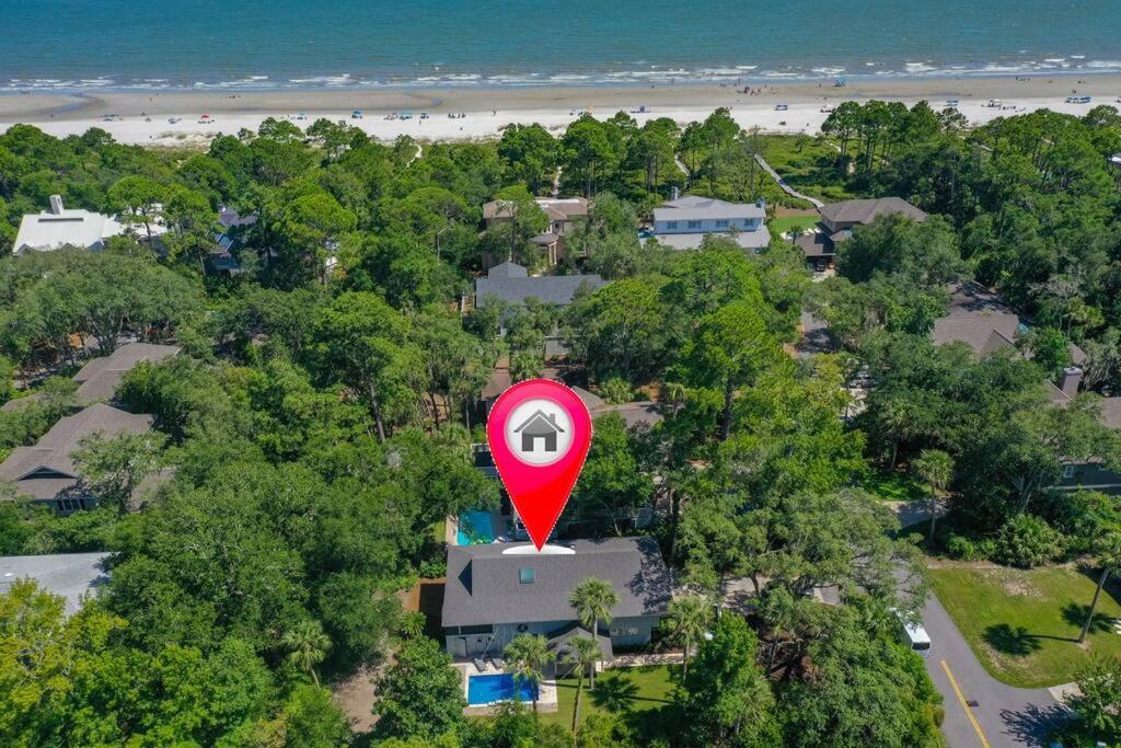 Luxury Beach House - 2Min Walk To Beach - Private Pool - Group & Dog Friendly Hilton Head Island Bagian luar foto