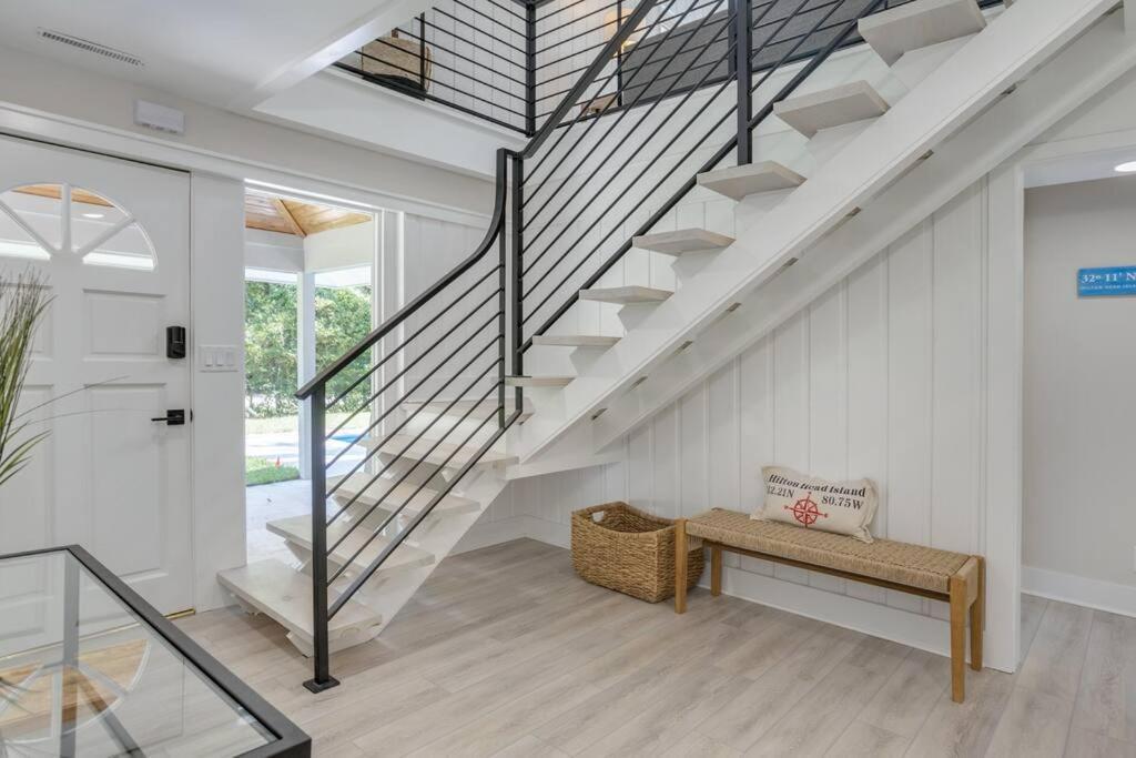 Luxury Beach House - 2Min Walk To Beach - Private Pool - Group & Dog Friendly Hilton Head Island Bagian luar foto