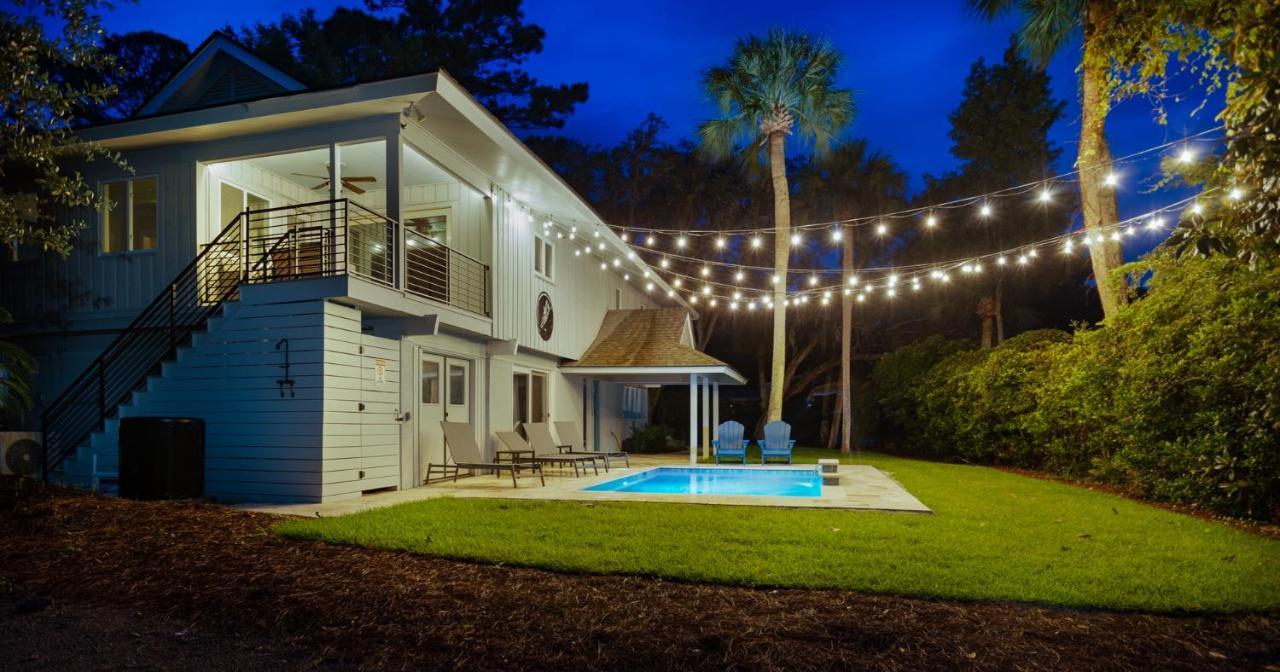 Luxury Beach House - 2Min Walk To Beach - Private Pool - Group & Dog Friendly Hilton Head Island Bagian luar foto