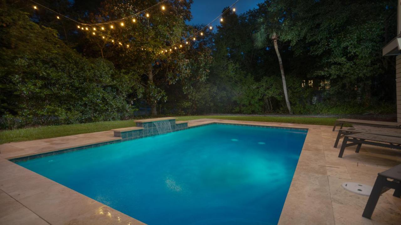 Luxury Beach House - 2Min Walk To Beach - Private Pool - Group & Dog Friendly Hilton Head Island Bagian luar foto